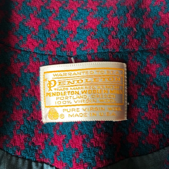 SOLD | Pendleton Wool Houndstooth Blazer Jacket - Picture 6 of 12